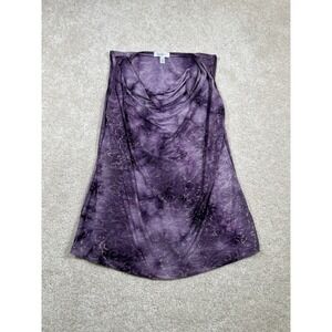 Dress Barn Womens L Purple Metalic Swirls Sleeveless Top Witchy Whimsigoth Fairy